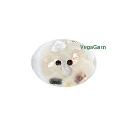 Oval recycled plastikknap