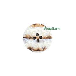 Plastikknap Natur-Beige