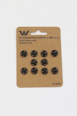 Tryklåse 11 mm Sort