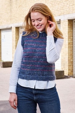 Strikkeopskrift på strikket vest