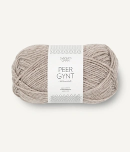 Garn Peer Gynt 2650 Gråbeige Meleret