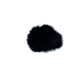 Pompon Kaninhår 60 mm Sort