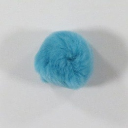 Pompon Kaninhår 60 mm Turkis