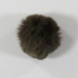 Pompon Kaninhår 60 mm Brun