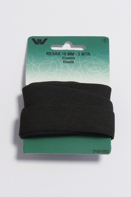 Elastik Sort 18 mm