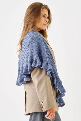 Sjal med rillemønster