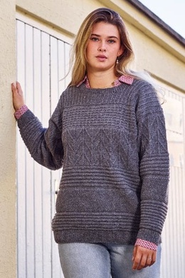 Opskrift på bluse i strukturstrik