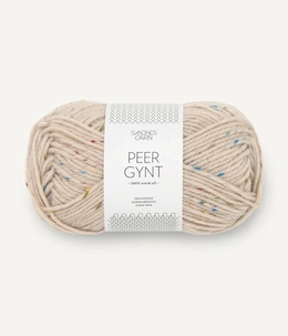 Garn Peer Gynt 2720 Marcipan med Tutti Frutti Tweed
