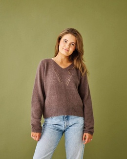 Strikkeopskrift til en Bluse med V-Hals