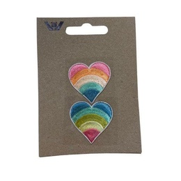 Labels Regnbuefarvede Hjerter Small