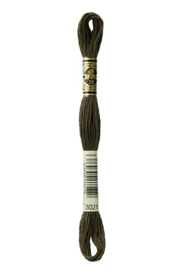 Broderi Mouline Spécial 25 "Amagergarn" farve 3011 Olivengrøn