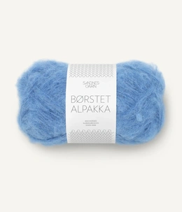 Garn Børstet Alpakka 6044 Regatta Blå