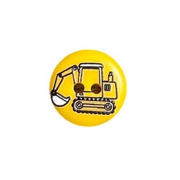 Gul knap med gravko 15 mm