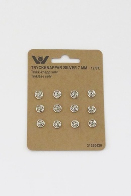 Tryklåse 7 mm Sølv