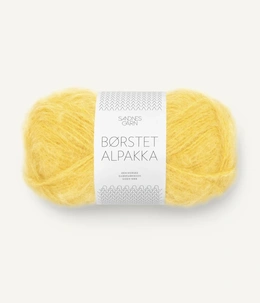 Garn Børstet Alpakka 2016 Solgul
