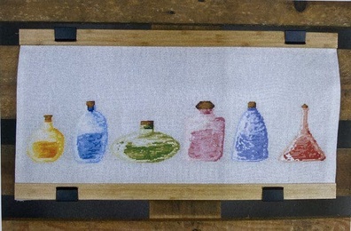 Broderikit med flasker