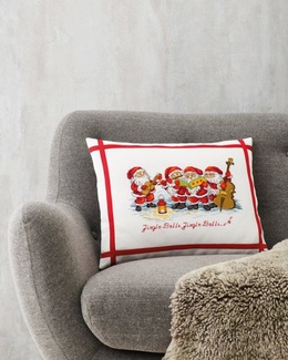 Broderikit til pude med Nisse orkester