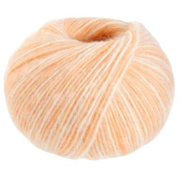 Garn Lana Grossa Natural Alpaca Pelo 201 Råhvid-Fersken Meleret