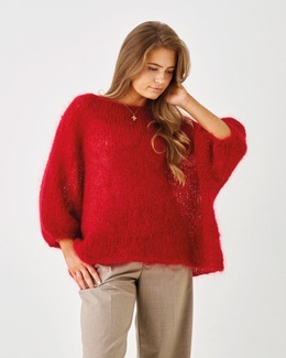 Strikkeopskrift til en oversize bluse med raglan