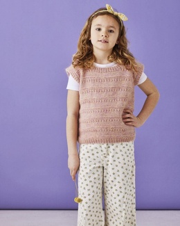 Strikkeopskrift til en Vest med strukturmønster