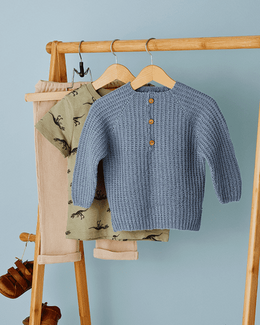 Strikkeopskrift til en trøje til bønr