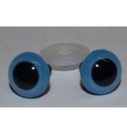 Blå sikkerhedsøjne 8 mm