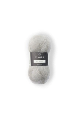 Garn Isager Silk Mohair farve 2s Meget lys grå