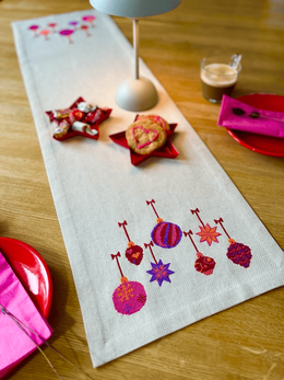 Juleløber rød jul med stil