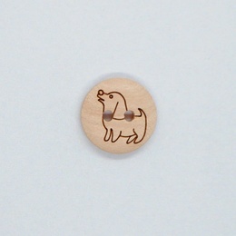 Træknap med hund 15 mm