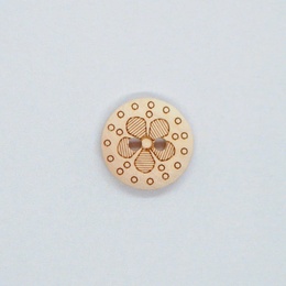 Træknap med blomst 15 mm