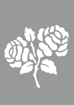 Stencil A6 Rose