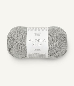 Garn Alpakka Silke 1042 Gråmeleret