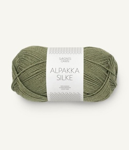 Garn Alpakka Silke 9062 Olivengrøn