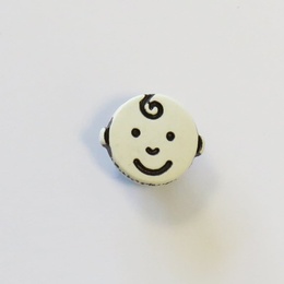 Knap med babyhoved 15 mm