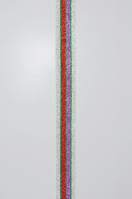 Elastik med sølv, striber og glimmer