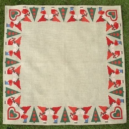 Kys mig - Grøn juletræstæppe af Pelse Asboe