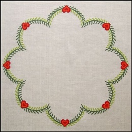 Broderet juledug Guirlande