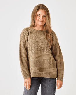 Trøje i strukturstrik