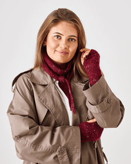 Strikkeopskrift Tørklæde og pulsvarmere