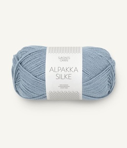 Garn Alpakka Silke 6041 Støvet Blå