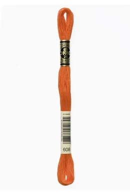 Broderigarn Mouline Spécial 25 "Amagergarn" farve 608 Orange