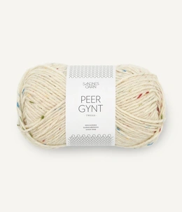 Garn Peer Gynt 1044 Natur med Tutti Frutti