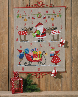 Broderikit Pakkekalender Kanen gøres klar