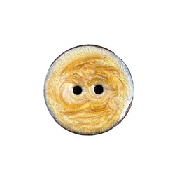 Kokosknap med malet forside Gul