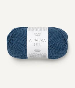 Garn Alpakka Ull 6364 Mørk Blå