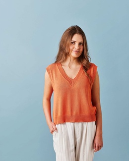 Strikkeopskrift til en Vest med V-hals