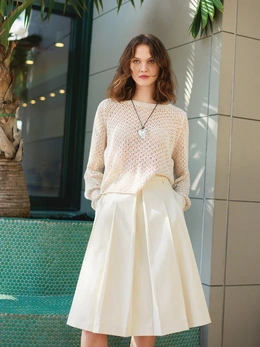 Strikkeopskrift til sommerbluse Mathea Sweater