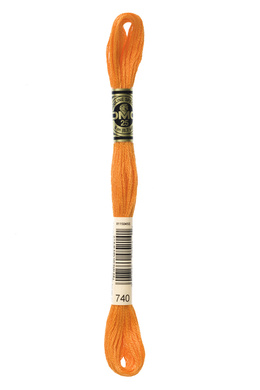 Broderigarn Mouline Spécial 25 "Amagergarn" farve 740 Orange