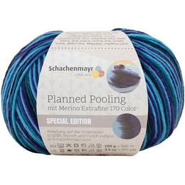 Garn Planned Pooling Merino Extrafine 84 Night Sky Stripes