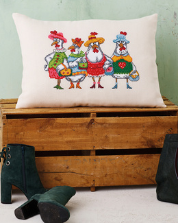 Broderi-kit med høns